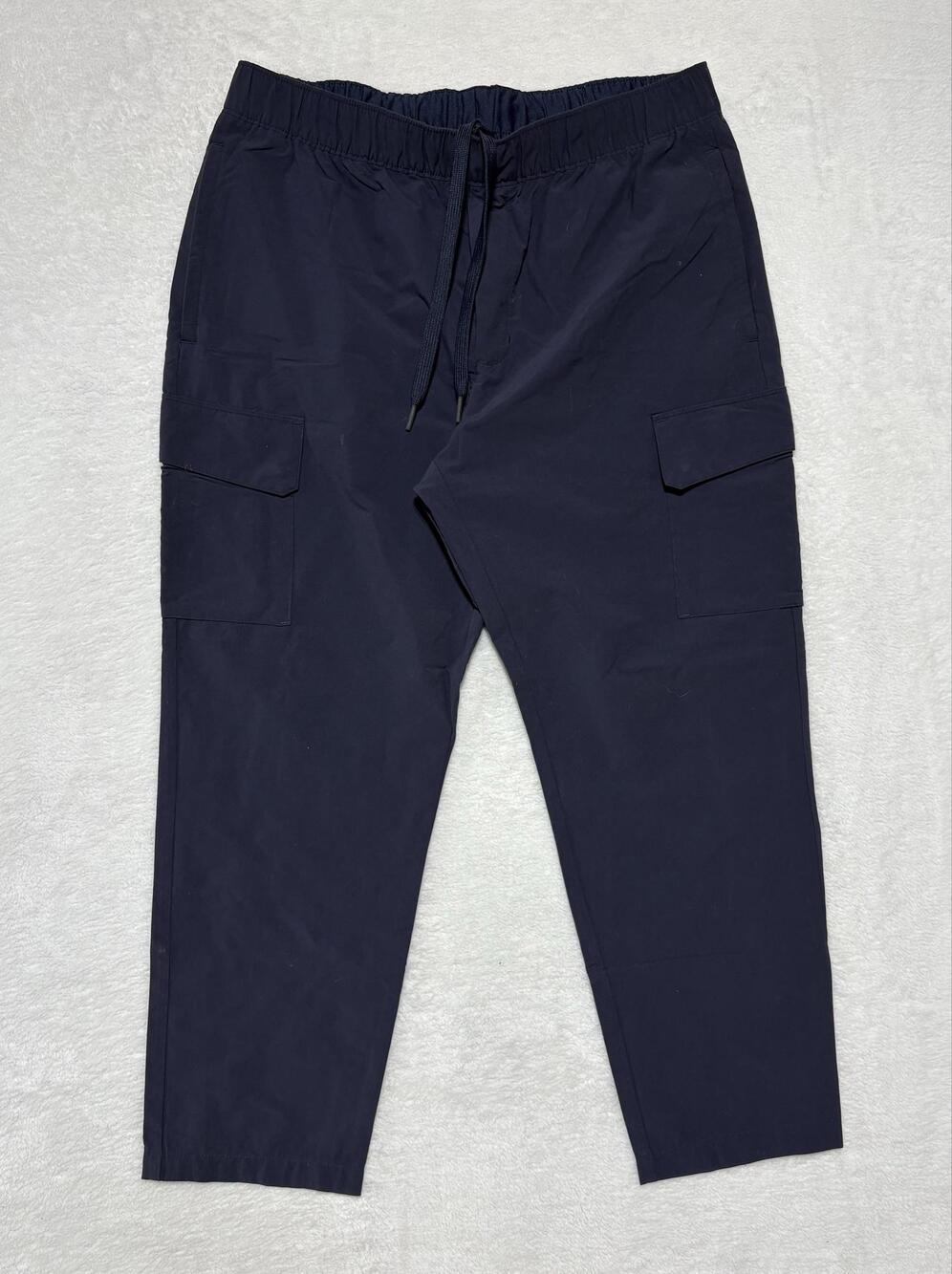 GapFit Pants Mens Large Blue Jogger Cargo Elastic Waist Pockets Athletic